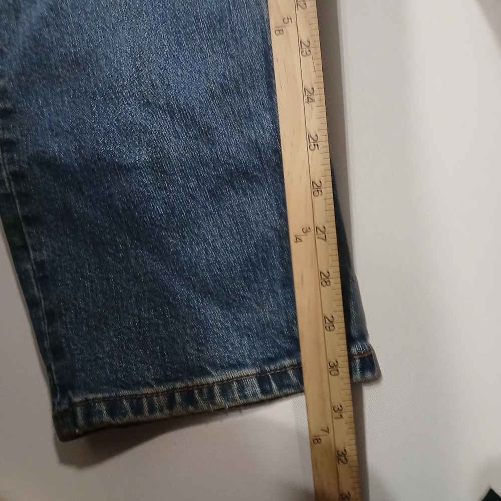 Levi's 505 Relaxed Straight Leg Jeans Distressed Denim Blue Mens Size - Picture 8 of 8